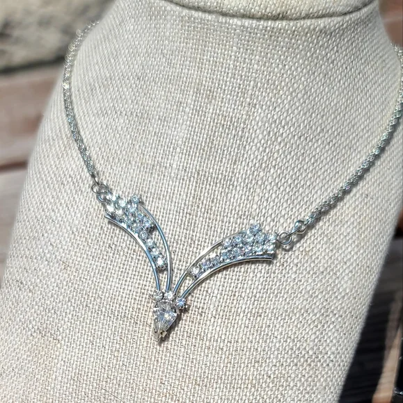 Vtg. Park Lane diamond bling necklace - Picture 5 of 6